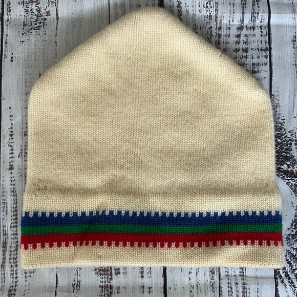 Vintage Wigwam Winter Hat/beanie Cream 100% Wool Made In USA - Picture 1 of 5